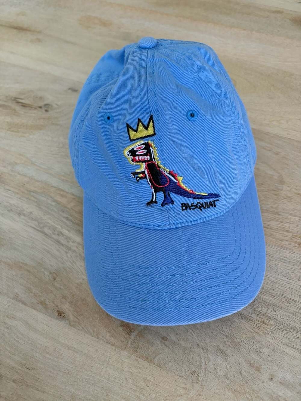 Jean-Michel Basquiat Blue Dinosaur Pez Dispenser Mad Engine Dad Hat